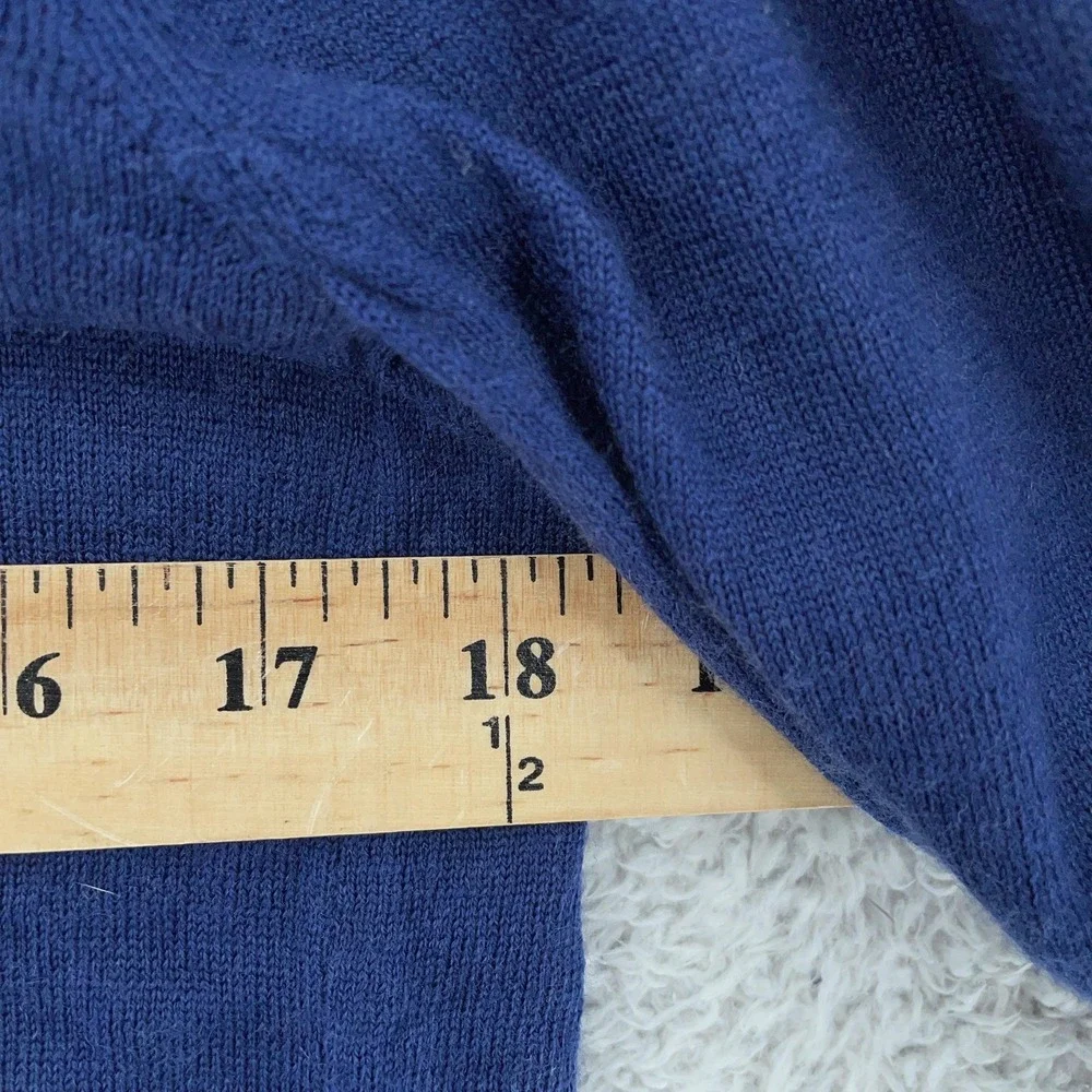 Banana Republic Sweater Mens Medium Blue 100%‎ Merino Wool Crewneck Lightweight